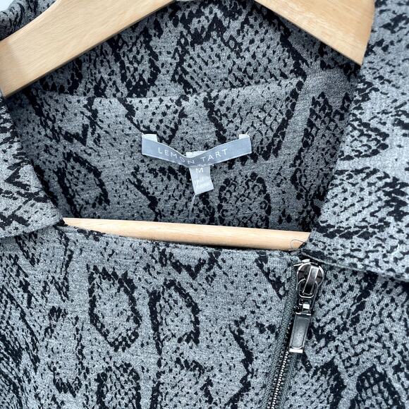 EVEREVE NWT Lemon Tart Animal Print Moto Jacket // M - Picture 8 of 11